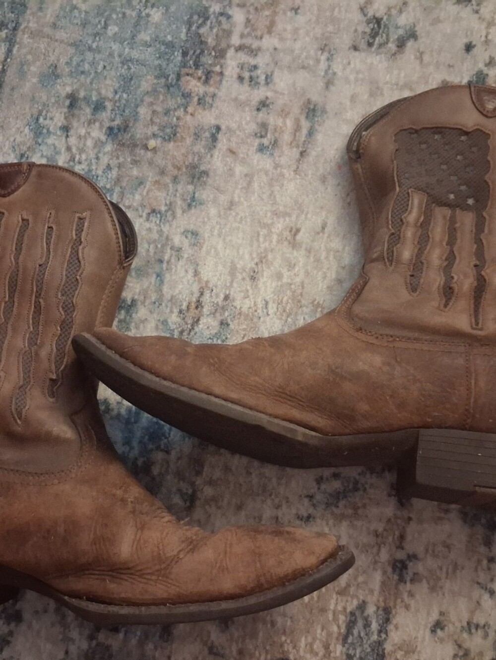 Men's Brown Leather Western Cowboy Boots